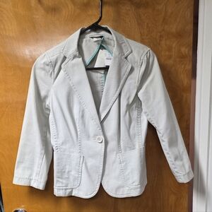 J. Crew Cotton Twill 3/4 Sleeve Stone Jacket XS NWT